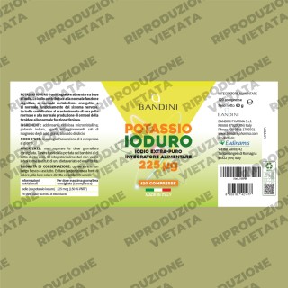 Iodio KI Puro 120 compresse di ioduro di potassio ad alto dosaggio