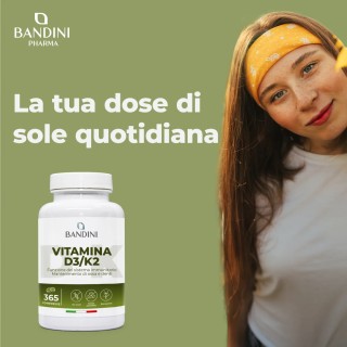 Vitamina D3 e K2 - 365 compresse per le Ossa ed i Denti
