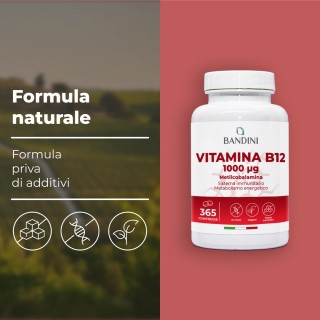 Vitamina B12 100% Vegan - Riduce la stanchezza fisica e mentale