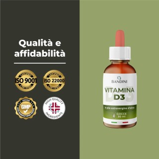 Vitamina D3 gocce 30 ml - Integratore di Vitamina D per le ossa