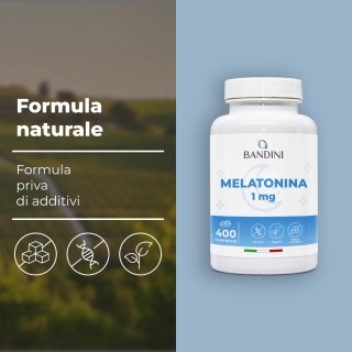 Melatonina Pura 400 Compresse - Forte per Dormire e Jet Lag
