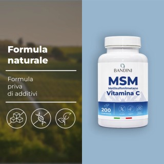 MSM 200 Compresse - Crescita dei capelli & Pelle ed Unghie sane