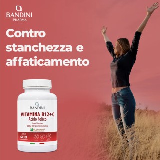 Vitamina B12 con Acido folico e Vitamina C | 400 compresse