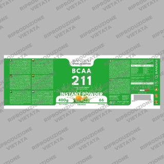 BCAA 2:1:1 in polvere pura da 400 grammi al gusto di Arancia