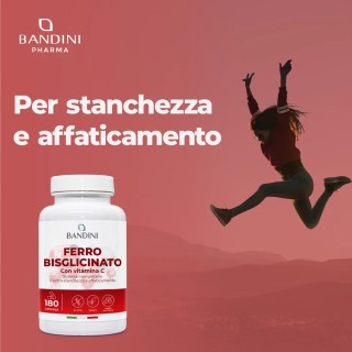 Ferro Bisglicinato e Vitamina C | 180 Capsule Altamente Dosate