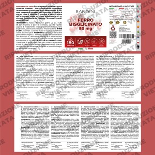 Ferro Bisglicinato e Vitamina C | 180 Capsule Altamente Dosate