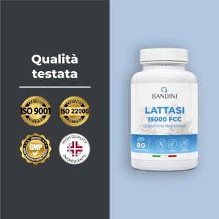 Lattasi 15.000 FCC - 80 compresse per intolleranza al lattosio
