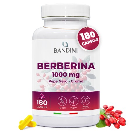 Berberina 180 capsule vegane per la digestione