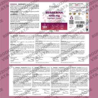 Berberina 180 capsule vegane per la digestione