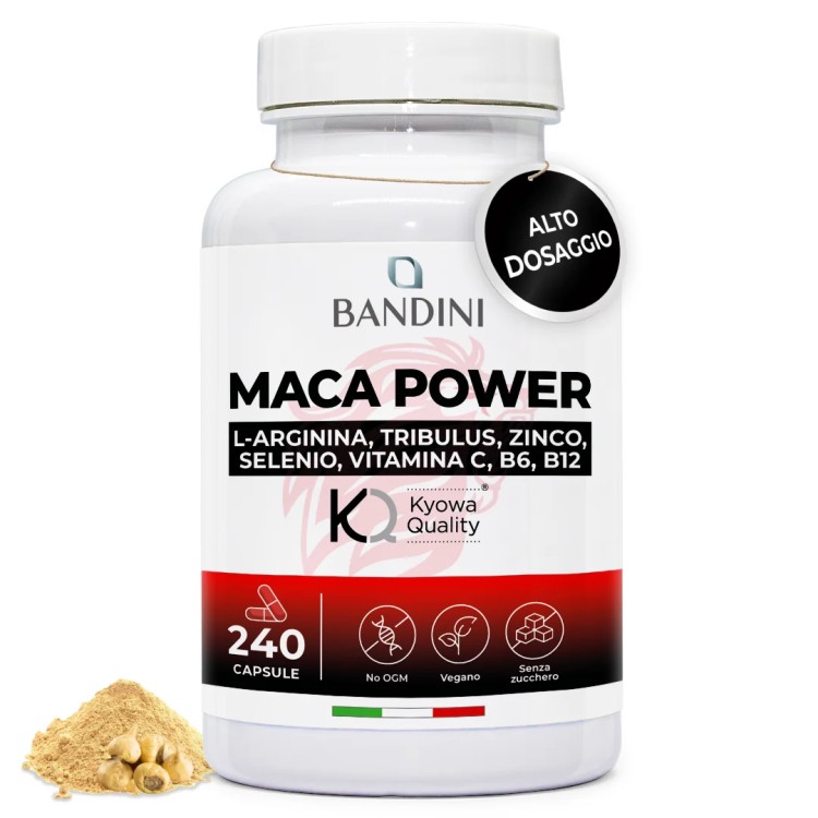 Maca Power 240 capsule alto dosaggio con Arginina e Tribulus