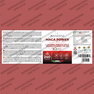 Maca Power 240 capsule alto dosaggio con Arginina e Tribulus