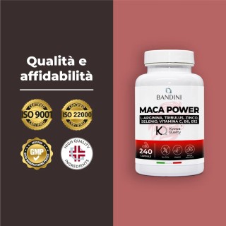 Maca Power 240 capsule alto dosaggio con Arginina e Tribulus