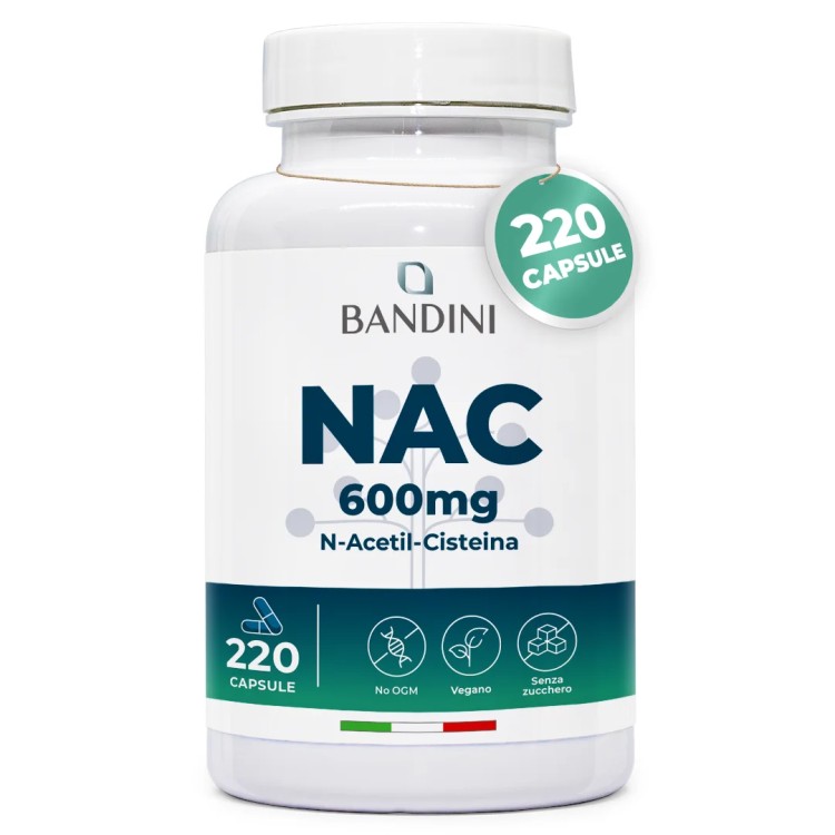 NAC N-Acetil-Cisteina 600mg | 220 Capsule | Difese immunitarie