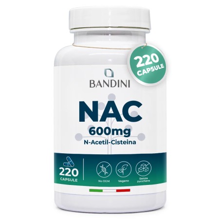 NAC N-Acetil-Cisteina 600mg | 220 Capsule | Difese immunitarie