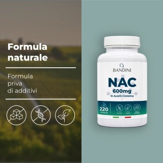 NAC N-Acetil-Cisteina 600mg | 220 Capsule | Difese immunitarie
