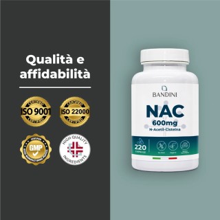 NAC N-Acetil-Cisteina 600mg | 220 Capsule | Difese immunitarie