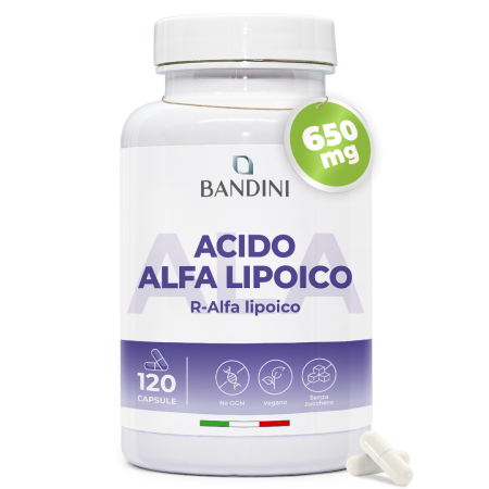 Acido Alfa Lipoico 650 mg 120 capsule | Antiossidante naturale