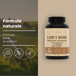 Lions Mane 365 compresse - Benessere intestinale e cognitivo