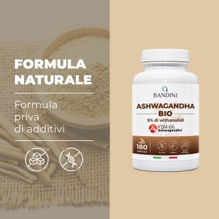 Ashwagandha Bio Integratore - Ginseng indiano 180 capsule