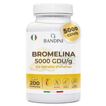 Bromelina integratore 200 compresse - Estratto di ananas drenante
