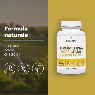 Bromelina integratore 200 compresse - Estratto di ananas drenante