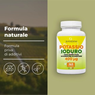 Ioduro di Potassio 365 compresse | Iodio per tiroide alto dosaggio