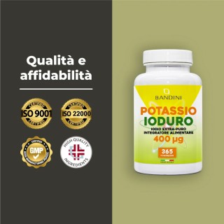 Ioduro di Potassio 365 compresse | Iodio per tiroide alto dosaggio