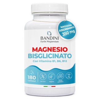 Magnesio Bisglicinato 180 capsule | Con vitamine B1, B6 e B12