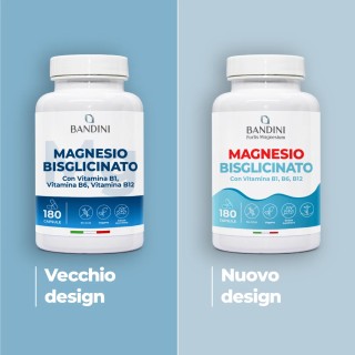 Magnesio Bisglicinato 180 capsule | Con vitamine B1, B6 e B12