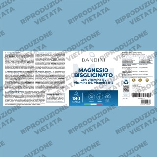 Magnesio Bisglicinato 180 capsule | Con vitamine B1, B6 e B12