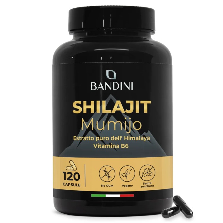 Shilajit puro Himalaya in capsule con Vitamina B6