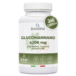 Glucomannano forte 240 capsule con B3, Cromo e Inulina
