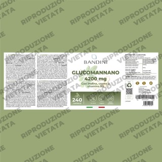 Glucomannano forte 240 capsule con B3, Cromo e Inulina