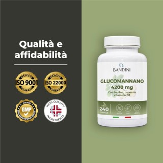 Glucomannano forte 240 capsule con B3, Cromo e Inulina