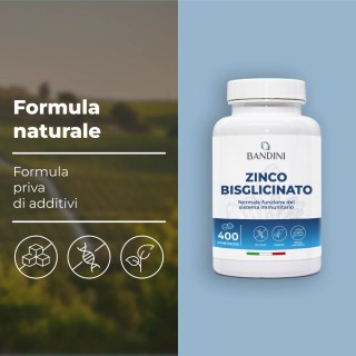 Zinco Bisglicinato 400 compresse | Salute di ossa, capelli, unghie