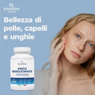 Zinco Bisglicinato 400 compresse | Salute di ossa, capelli, unghie