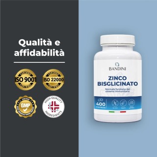 Zinco Bisglicinato 400 compresse | Salute di ossa, capelli, unghie