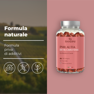 Betacarotene softgel integratore per l'abbronzatura e la pelle