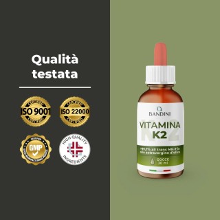 Vitamina K2 MK-7 gocce per Ossa e Coagulazione normali