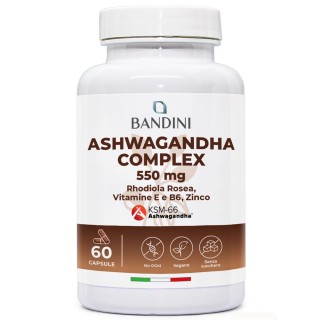 Ashwagandha Complex capsule KSM-66 con Rhodiola, Zinco, B6